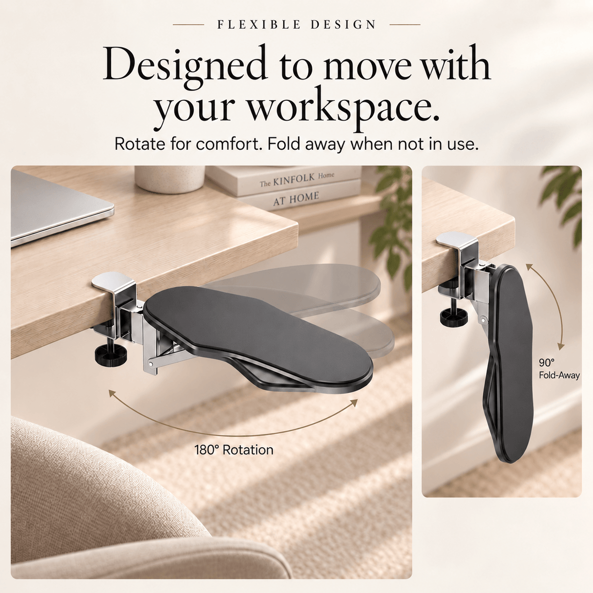 DeskWing™ Fold-Away Arm Support