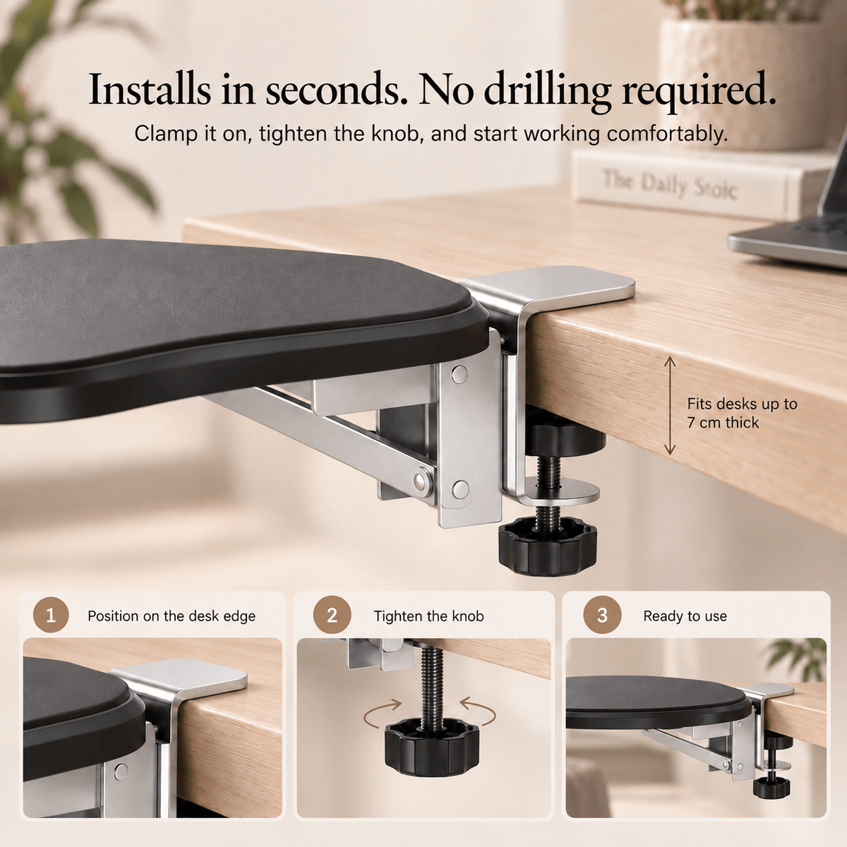 DeskWing™ Fold-Away Arm Support