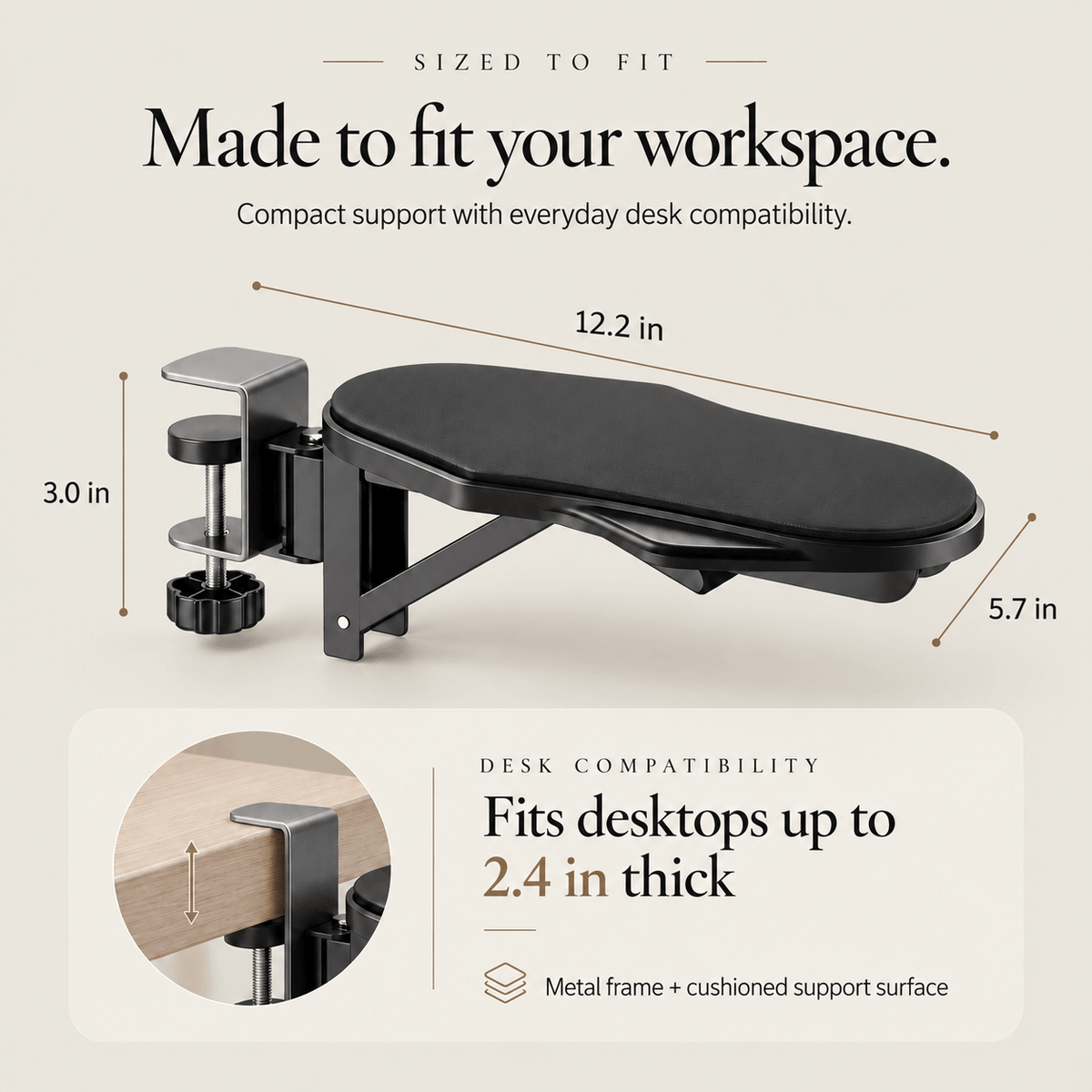 DeskWing™ Fold-Away Arm Support