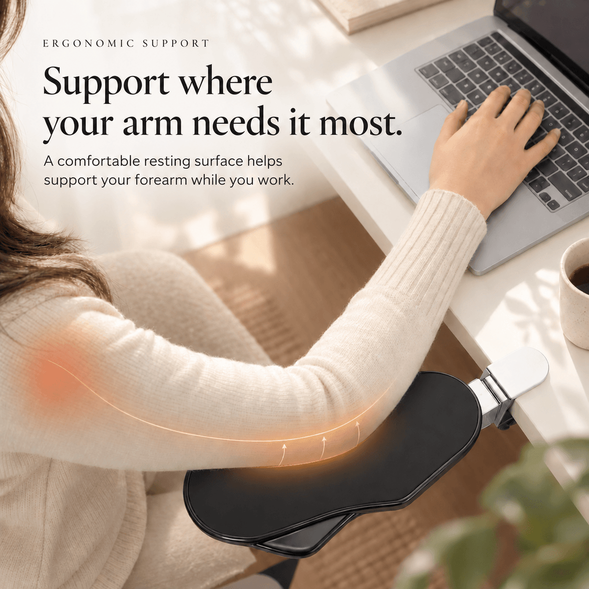 DeskWing™ Fold-Away Arm Support